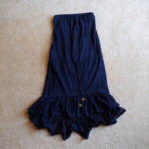 Juicy couture navy blue lace tiered skirt